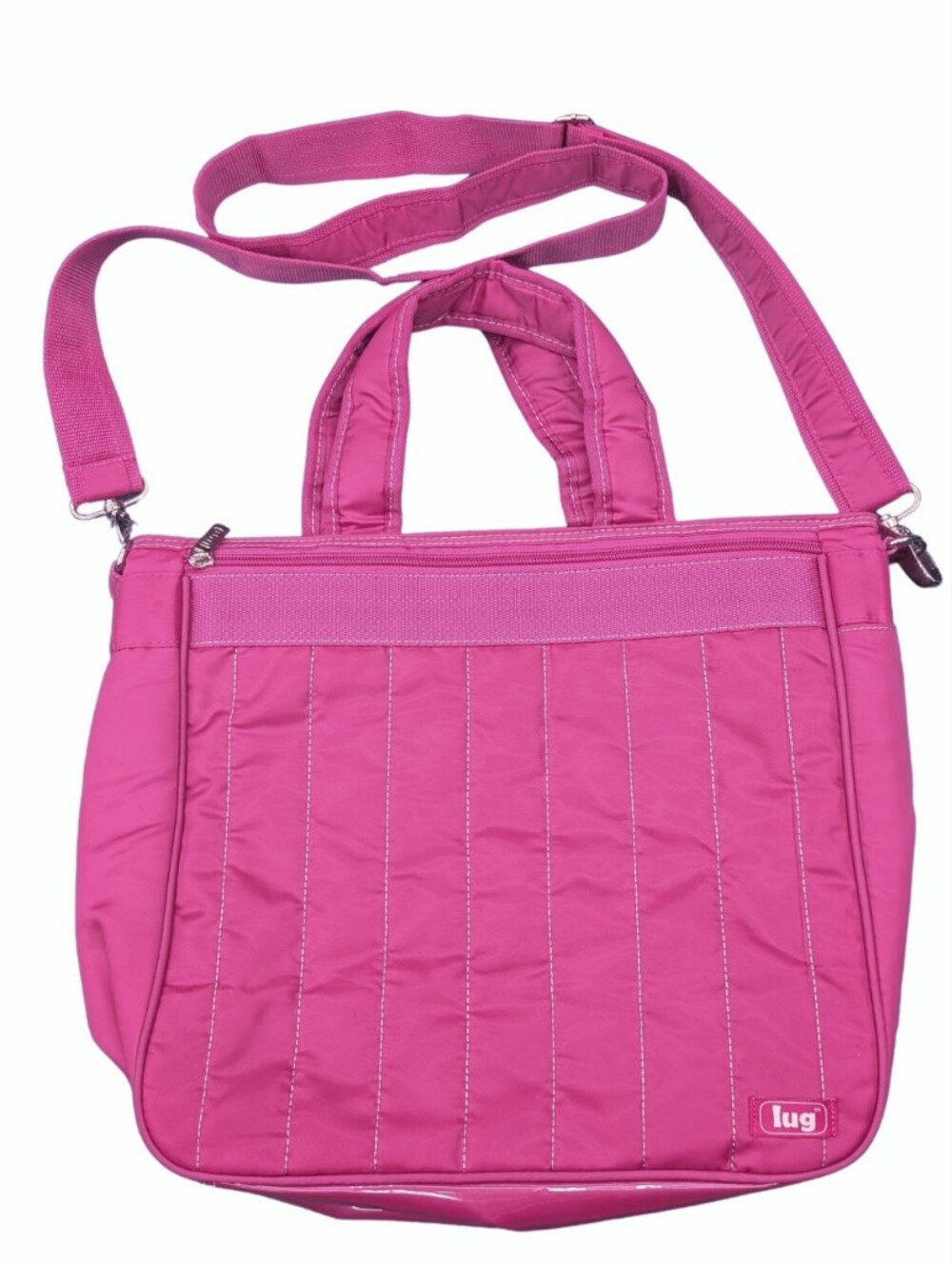Lug Hula Hoop Pink Quilted Messenger Laptop Crossbody Briefcase Trolley Sleeve